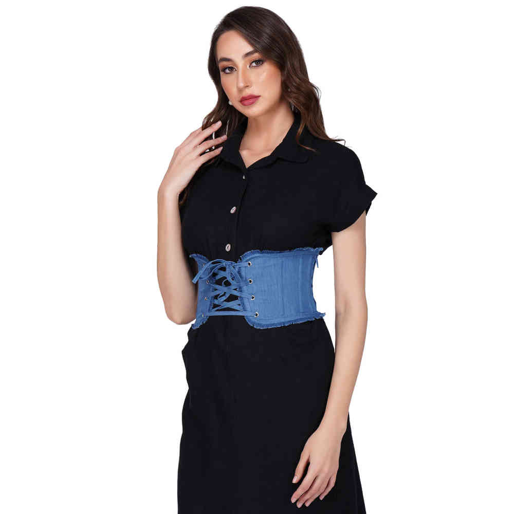 Attitude Corsets - Seanna Ceinture Corset - Bleu Product image